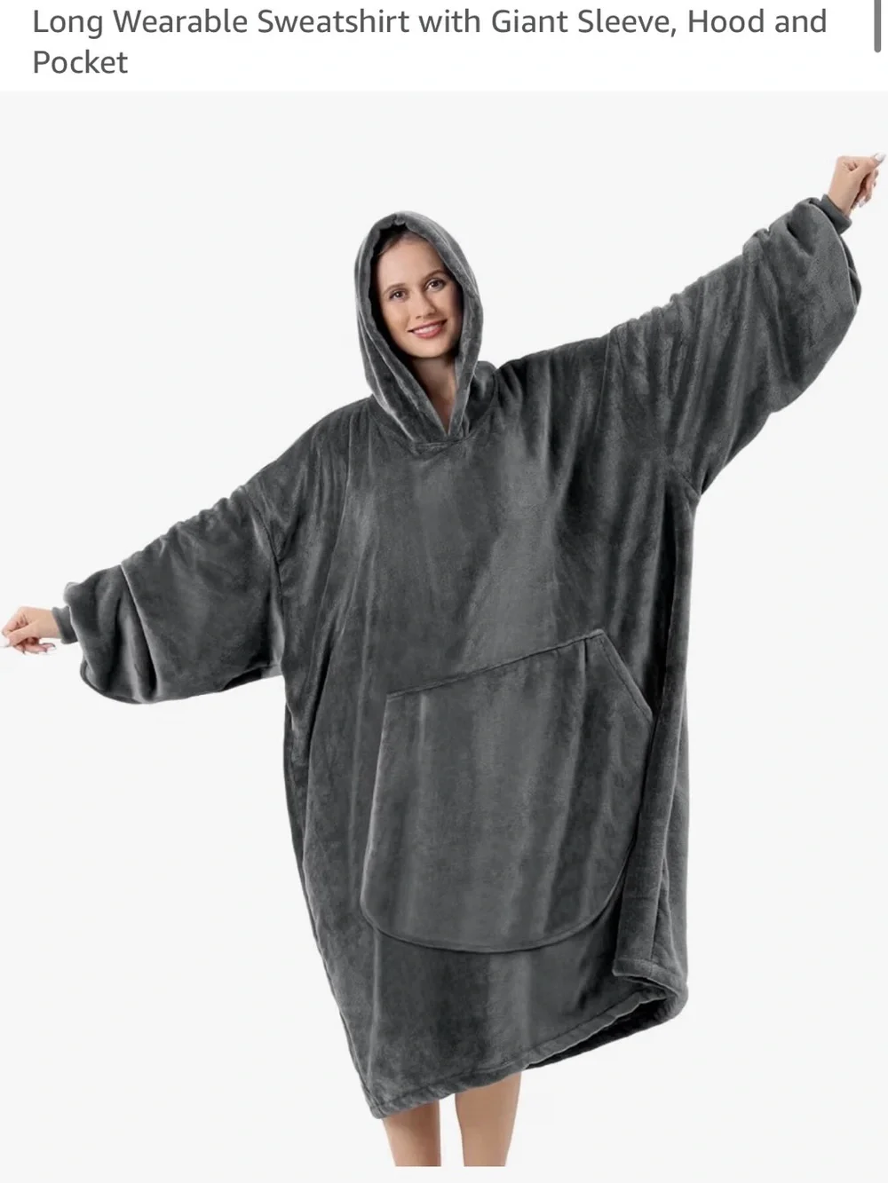 Premium Blanket Hoodie - Navy Oversized Snuggie